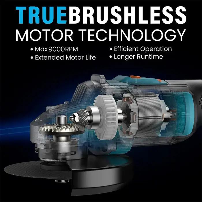 Pour Makita 18V 125mm meuleuse d'angle à percussion sans fil sans brosse bricolage outils électrique