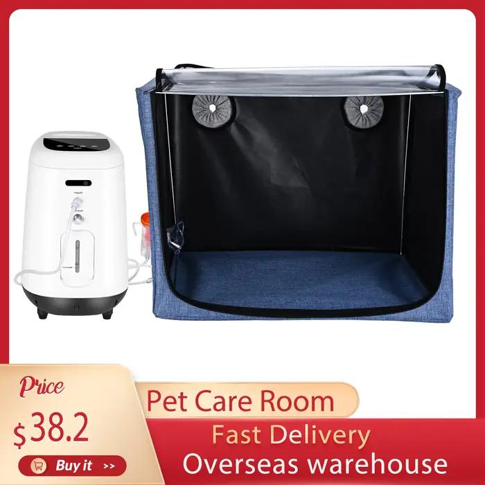 Cage de soins intensifs pour animaux de compagnie (chiens et chats) avec oxygène