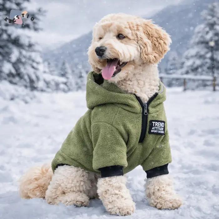 Sweat-shirt en polaire pour chien à capuche, élégant et confortable pour chien hiver, pour promenade et excursions, à offrir pour chien occassions spéciales