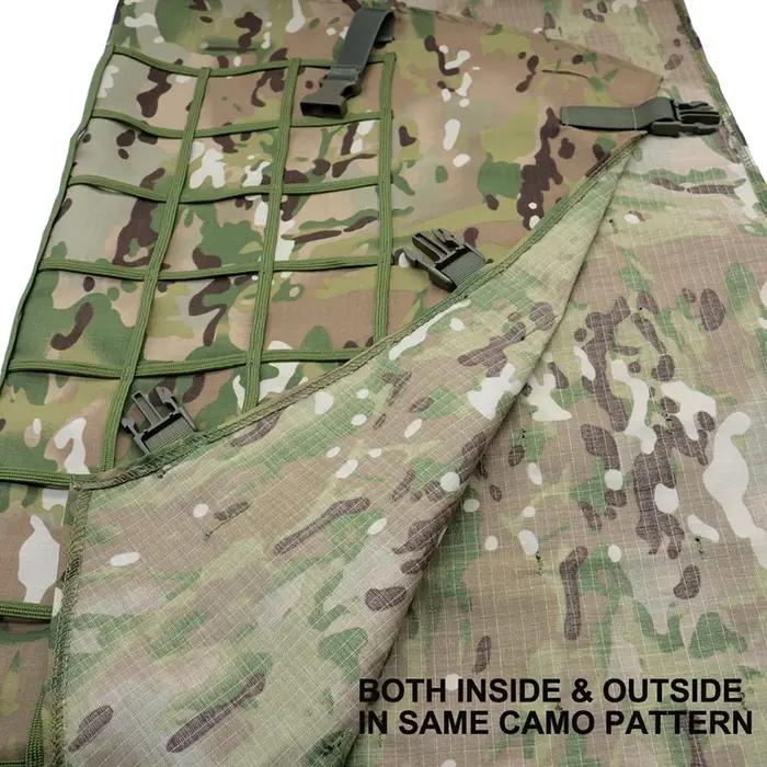 Cape Ghillie ROCOTACTICAL en Polyester pour Chasse, Airsoft, Photographie de Faune et Halloween Occasions Spéciales