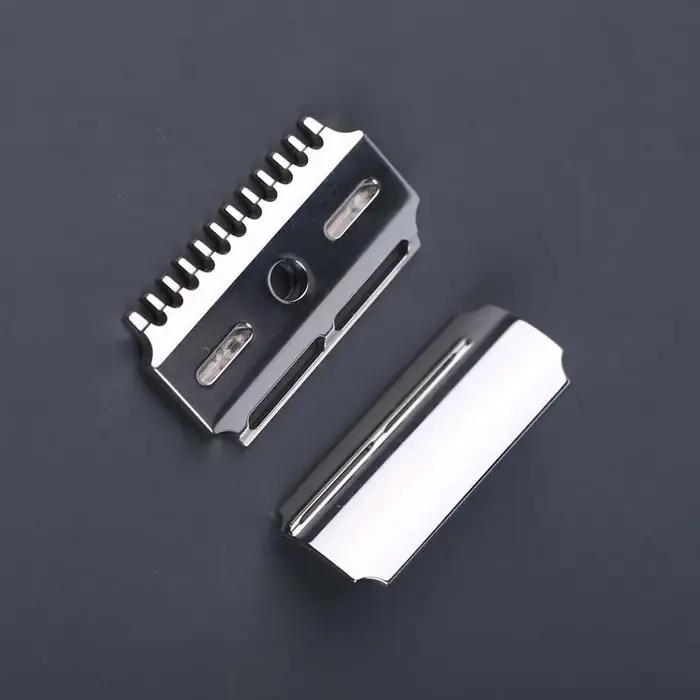 Tête de rasoir de sécurité à double peigne poli en acier inoxydable Yaqi Vostok 90DC 316 avec écart