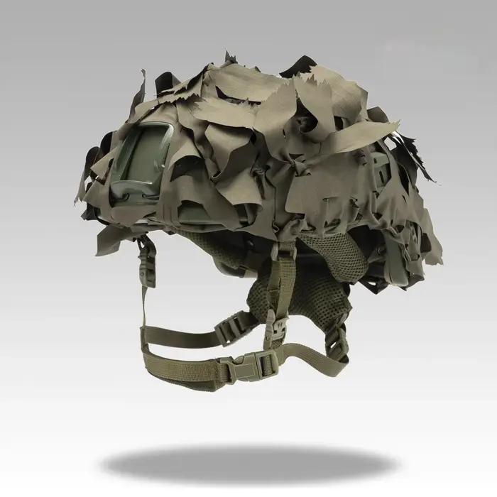 Housse camouflage casque A-23 liste militaire discrétion optimale chasse airsoft paintball protection tête