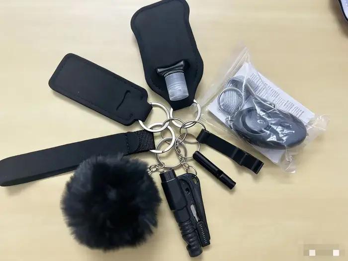 Ensemble complet de porte-clés de sécurité pour la défense personnelle