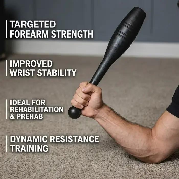 Bâton indien de résistance robuste pour le renforcement des avant-bras, entraînement des bras, rééducation, équipement de fitness à domicile