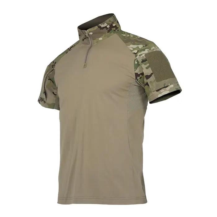 Chemises camouflage de sport en plein air pour hommes, t-shirts respirants, chemise de saut DulCP, vêtements de chasse, t-shirt d'entraînement en Y
