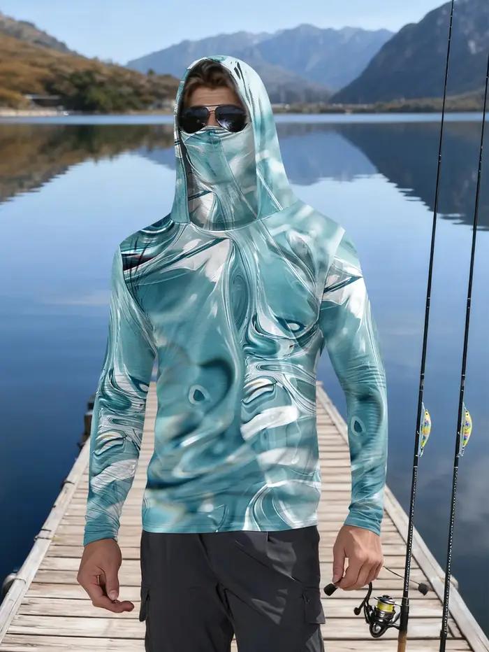 Vêtements de pêche à capuche pour hommes avec protection UV, adaptés à la randonnée, confortables et