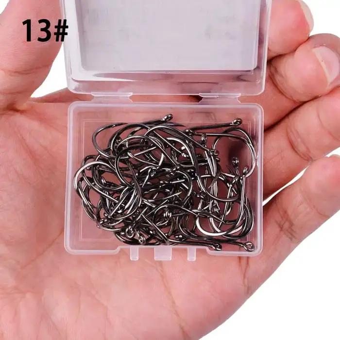 100 ou 40 pièces Iseama carpe crochet de pêche Offset cercle crochet unique mouche pêche gabarit cro