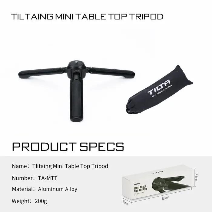 Mini trépied TILTA en aluminium pour caméras DSLR et GoPro, léger et stable pour photographie et vidéos