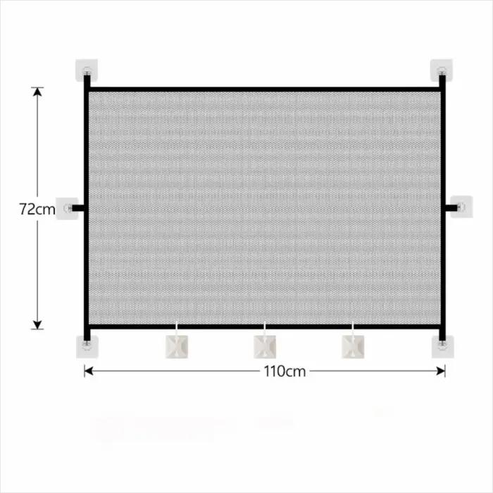Barrière de sécurité pliable pour chiens clôture en maille sans perçage isolation chiens et chats filet anti-escalade pour portes escaliers usage occasionnel sécurité tranquillité d'esprit