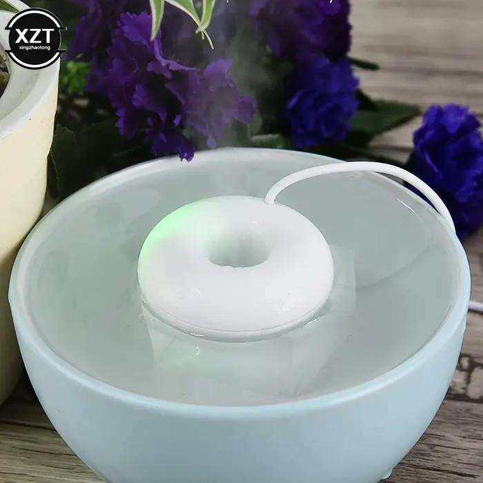 Humidificateur de bureau USB mini, humidificateur créatif en forme de donut, purificateur d'air port