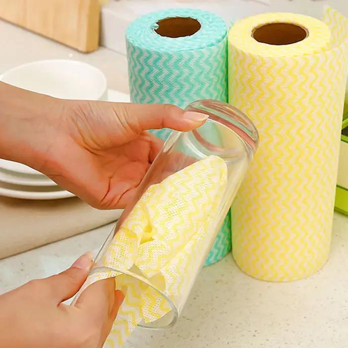 Serviette de cuisine lavable non tissée pour paresseux