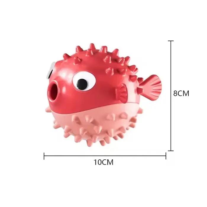 Jouet pour chien en forme de poisson rebondissant avec clochette intégrée