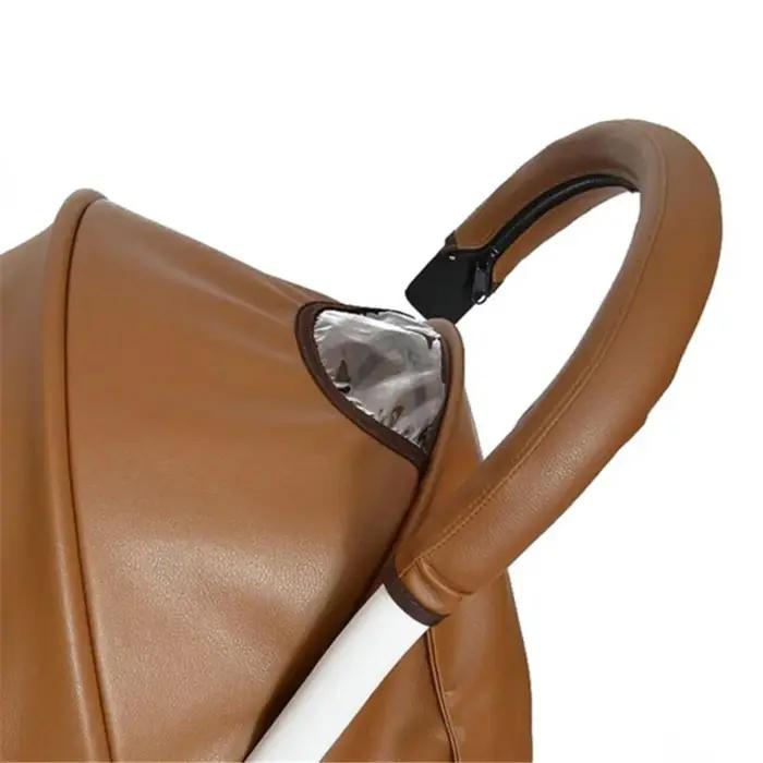1/2 pièces bébé poussette accessoires accoudoirs couverture en cuir PU fermeture éclair universel étui de protection