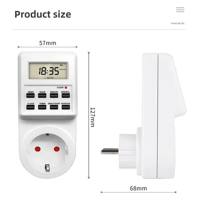 Minuterie numérique Programmable TM03, 24 h, minuterie de cuisine, prise ue UK AU US BR FR IT