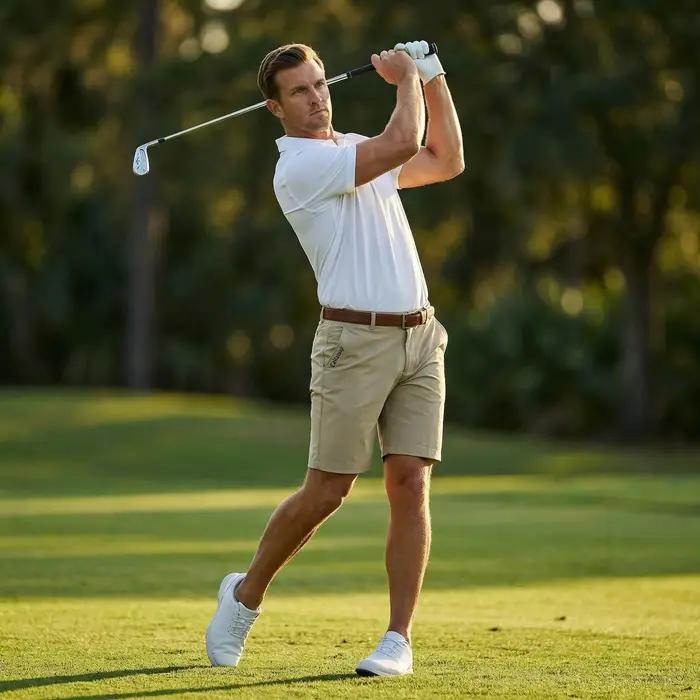 Shorts de golf homme décontractés en polyester respirants et absorbant la transpiration pour les joueurs de golf occassions spéciales