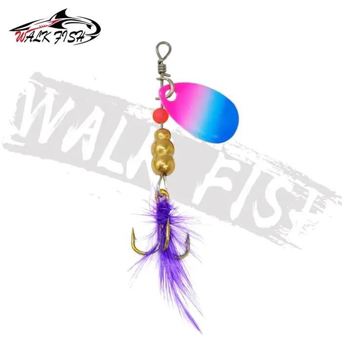 WALK FISH – leurre artificiel en métal, appât artificiel avec paillettes rotatives, 3g, 4.5g, pour b
