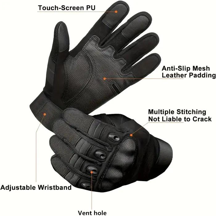 Gants tactiques homme écran tactile extérieur - Design anti-dérapant paume pour activités outdoor