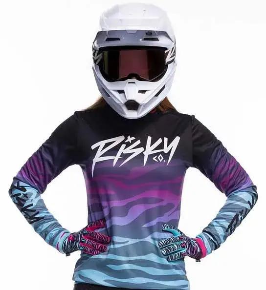 Maillot de vélo été femmes VTT descente DH enduro séchage rapide à manches longues chemise de cyclis