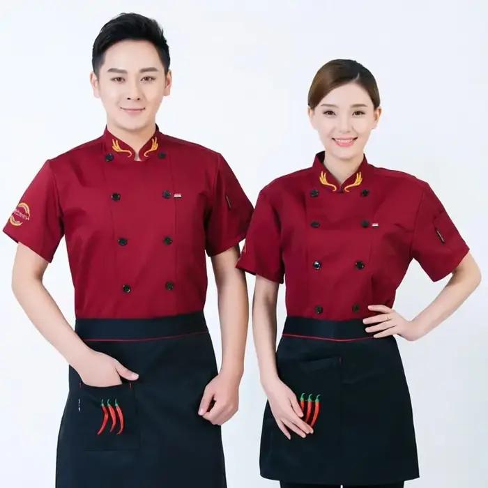 Vêtements de travail pour chef de cuisine, vêtements d'été à manches courtes, vêtements pour hôtel, restaurant, cafétéria, boulangerie, pâtisserie, vêtements de chef spécialisé