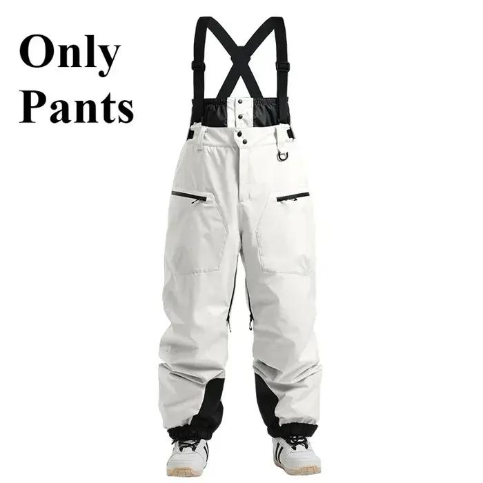 Pantalons de Ski en plein air hiver épaississement chaud Ski sangle salopette nouveaux hommes femmes