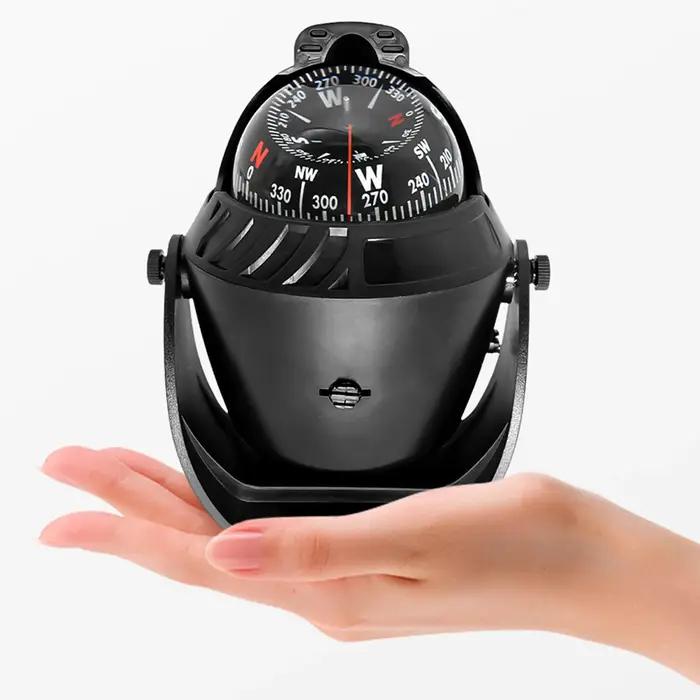 Boussole nautique étanche, boussole pivotante pour bateau marin, avec veilleuse électronique LED pour le positionnement de la Navigation Marine