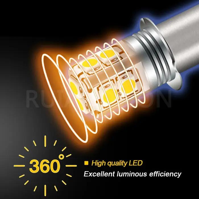 RUIANDSION 1 pièces E10 P13.5S PR2 3030SMD Maglite ampoule de remplacement 6V-40V 9V 12V 18V 24V 4-9