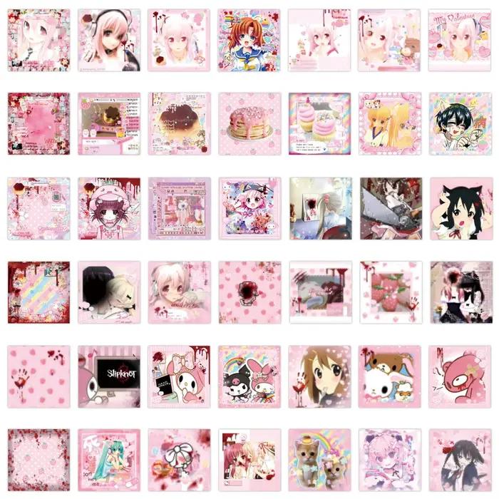 80 pièces dessin animé mignon Cutecore compte à main décoration bricolage papeterie Mobile autocolla