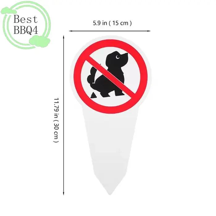 (BBQ4) Panneau en plastique « Interdiction de crottes de chien » – Avertissement de propreté pour jardin