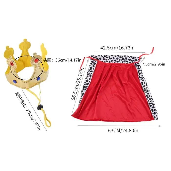 Ensemble Cape et Couronne pour Chien : Décoration Amusante pour Fête d'Anniversaire et Costume de Vacances pour Chien