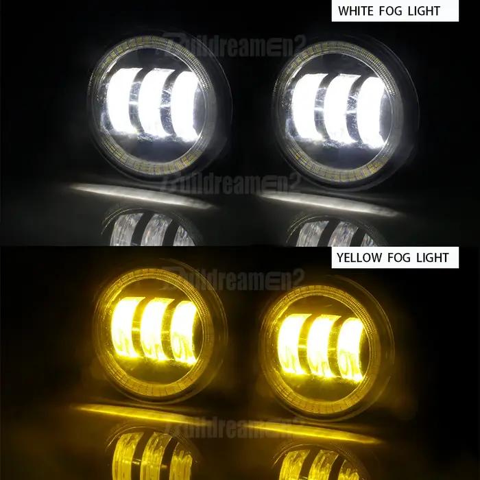 2 X voiture Angel Eye antibrouillard lentille LED antibrouillard lampe de conduite DRL 30W pour Rena