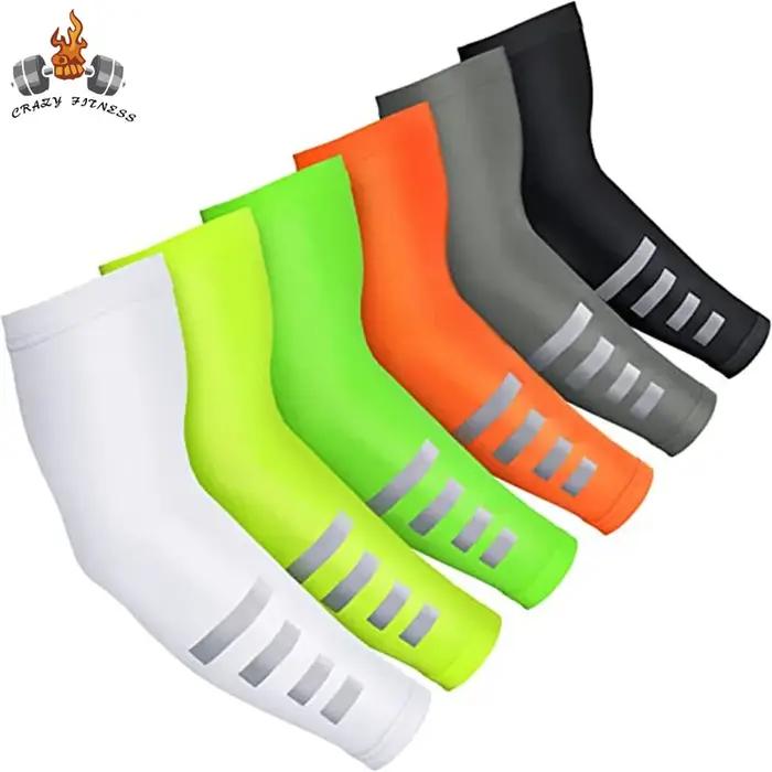 Manchons de bras à sangle réfléchissante UV, Protection solaire rafraîchissante, manchette de bras,