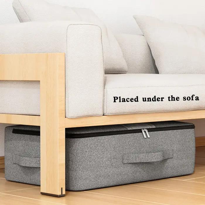 Grand sac de rangement pour fond de lit, 1 pièce, organisateur de vêtements, organisateur pliable à