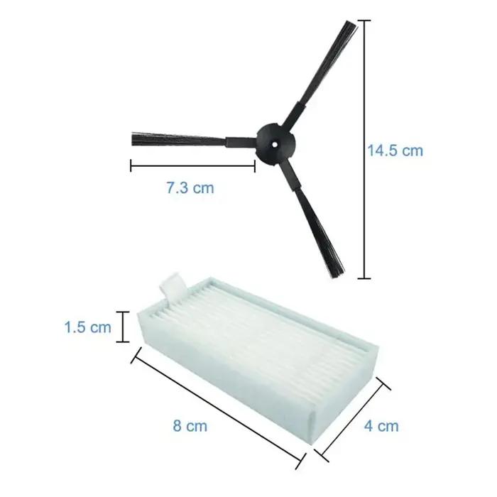 Kit d'accessoires pour aspirateur ILIFE ZACO V3 V3s V5 V5s V5s Pro, filtre brosse latérale, pré-filt