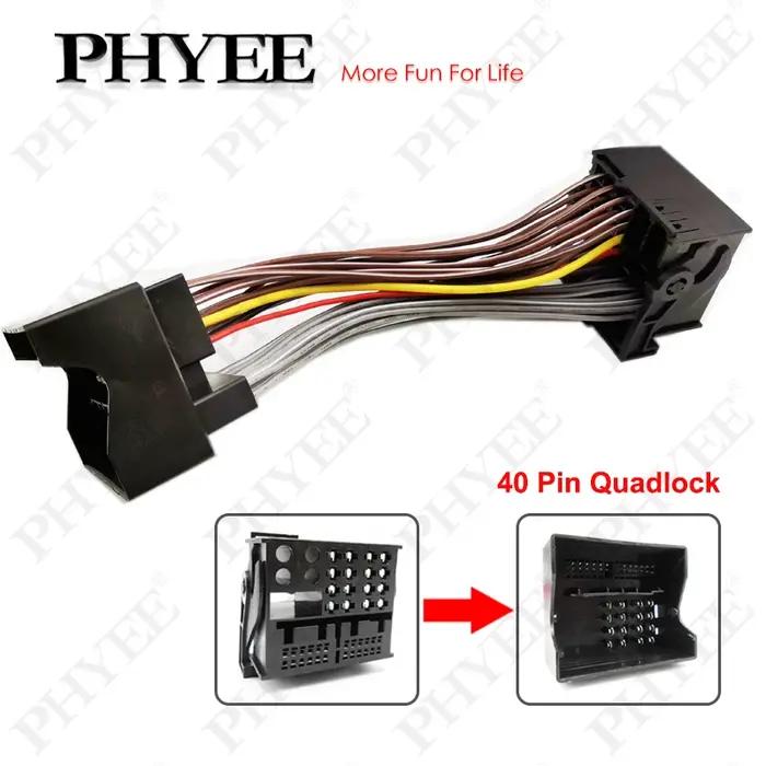 Câble adaptateur d'extension Quadlock 40 broches, faisceau de câbles Plug Play pour BMW citroën Ford