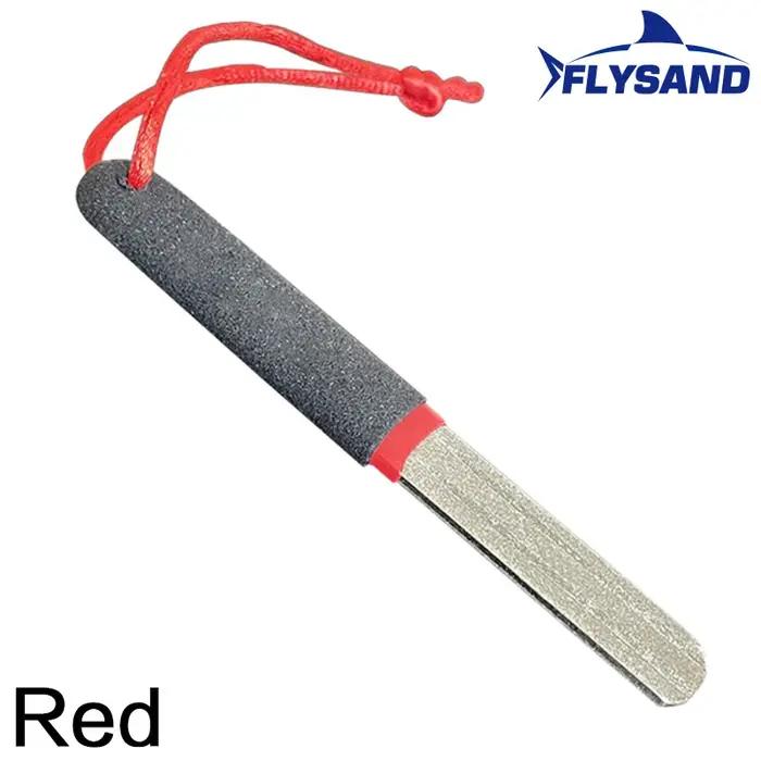 FLYSAND Portable extérieur Double rainure crochet de pêche aiguiser