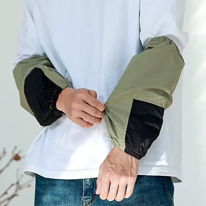 Protecteur de bras personnalisable en toile résistante pour femmes avec logo unique pour nettoyage et protection des vêtements