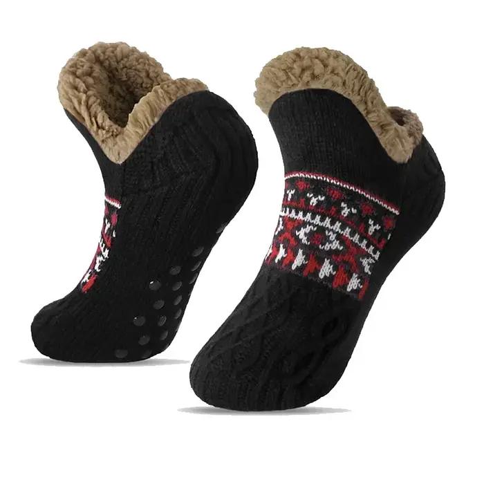 Chaussettes chaudes d'intérieur pour chasse - Pantoufles douces anti-dérapantes Hommes Femmes Hiver