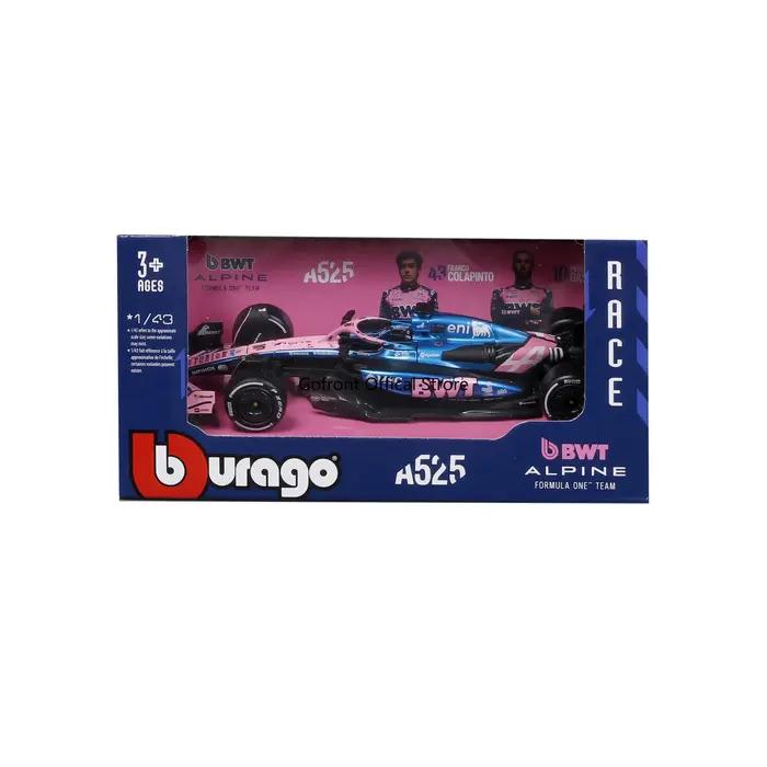 Modèle de voiture BBURAGO 1:43 Formule Um Alpine Pierre Gasly et Franco Colapinto jouet à collectionner pour adultes passionnés de course automobile