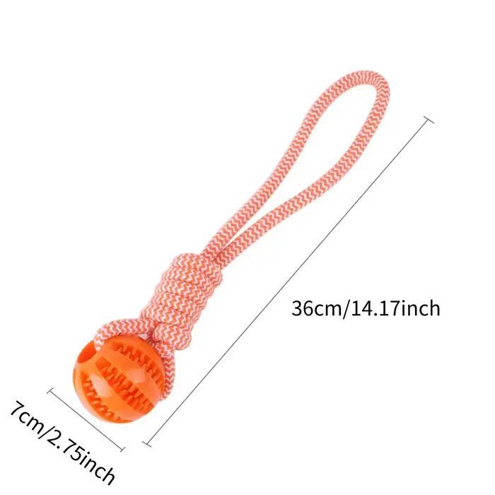 Jouet pour chien, balle distributrice de friandises en corde de coton durable
