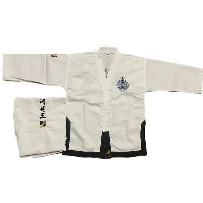 Uniforme de Taekwondo Dobok brodé, chemise et pantalon pour professeur professionnel pour adultes et