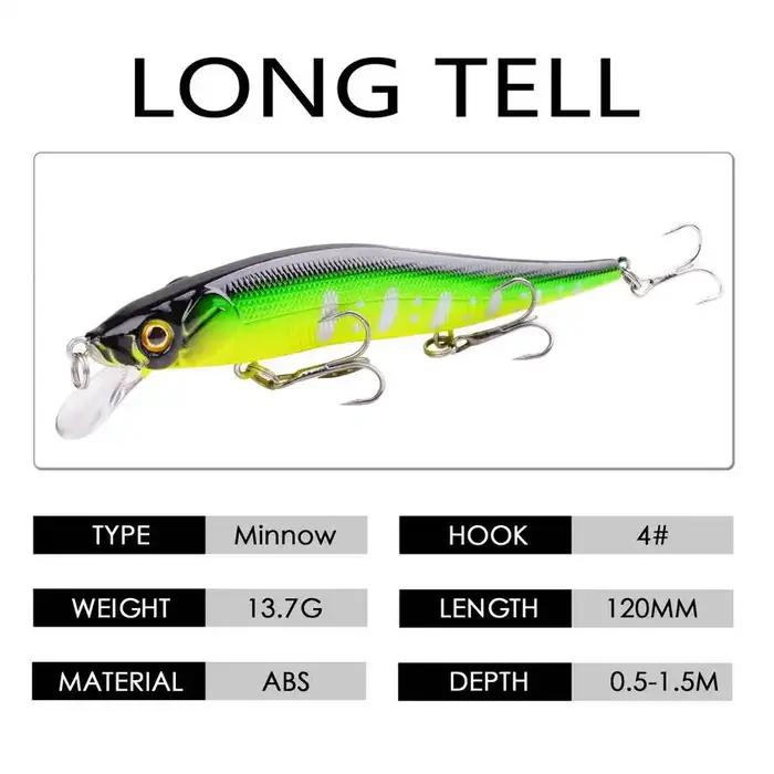 Leurre minnow rigide pour la pêche,appât artificiel flottant, d'achigan, style crankbait, pour broch