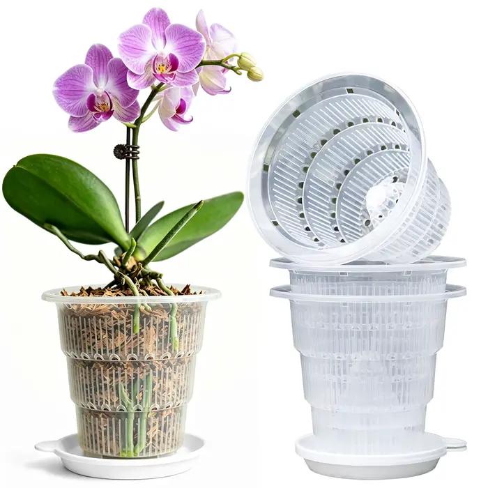 Pot en maille pour décoration de la maison