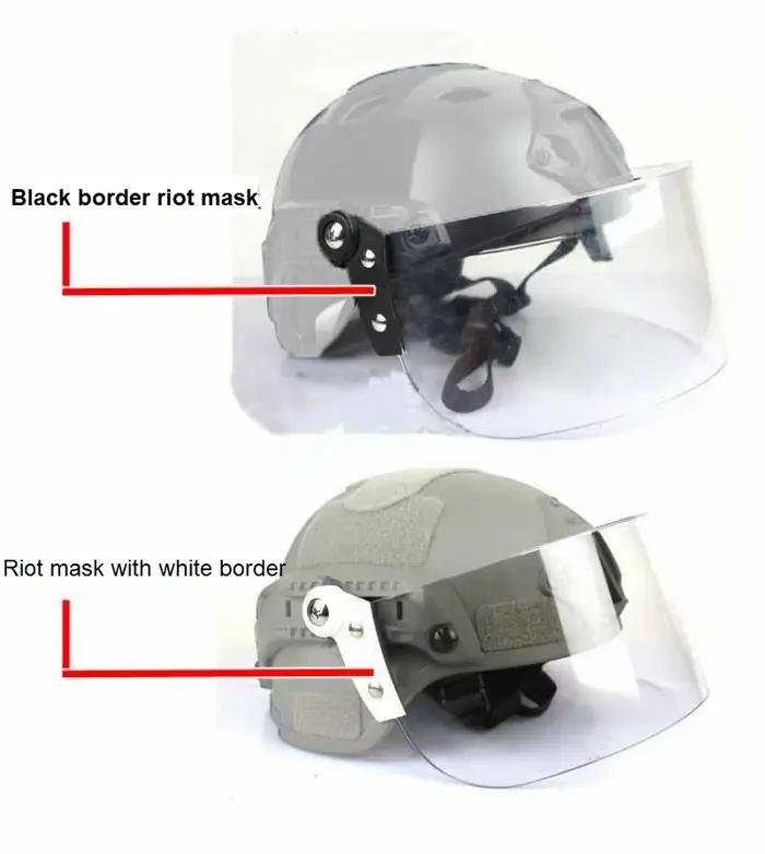 Masque facial transparent anti-vent pour casque tactique de chasse et airsoft
