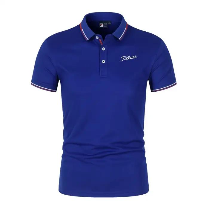Polo décontracté uni à manches courtes pour homme 2026 – T-shirt d'été tendance