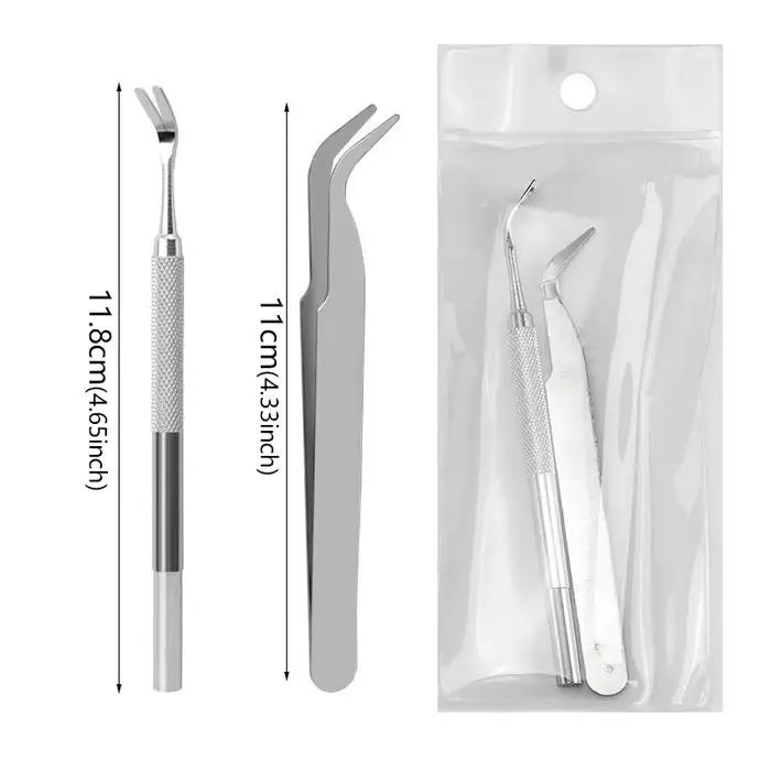 1 ensemble d'outils d'élimination des tiques, pincettes professionnelles utilisées pour enlever les