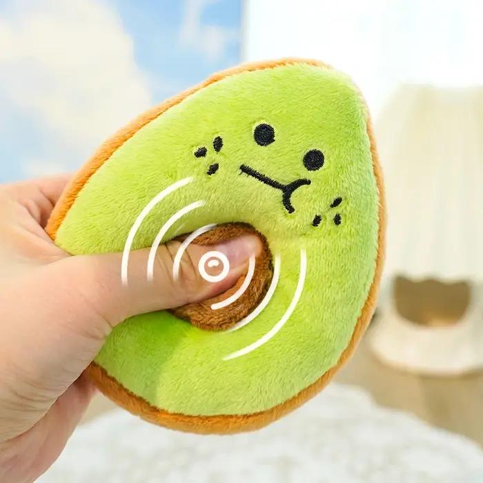 Jouet en peluche couineur Avocat & Kiwi pour chiens et chats