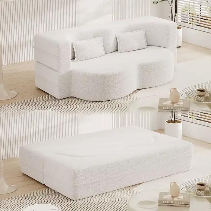 Canapé-lit Double confortable, petit canapé de salon à Double usage, canapé-lit pliable à Compressio