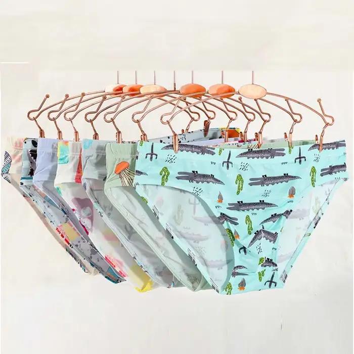 Sous-vêtements College dessins animés hommes slips doux soyeux caleçons sans couture design convexe U tendance occasions spéciales