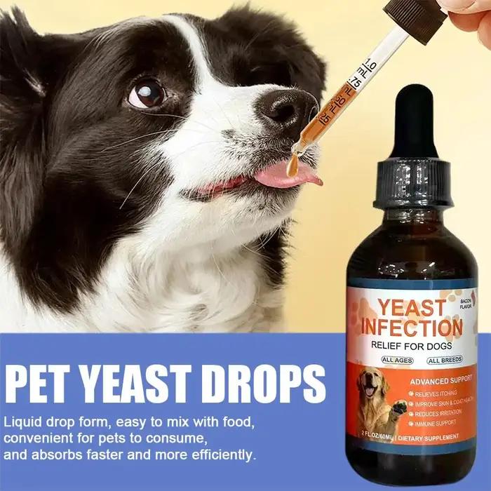 Gouttes de levure pour animaux de compagnie 60 ml - Régulent le système digestif, améliorent la diar