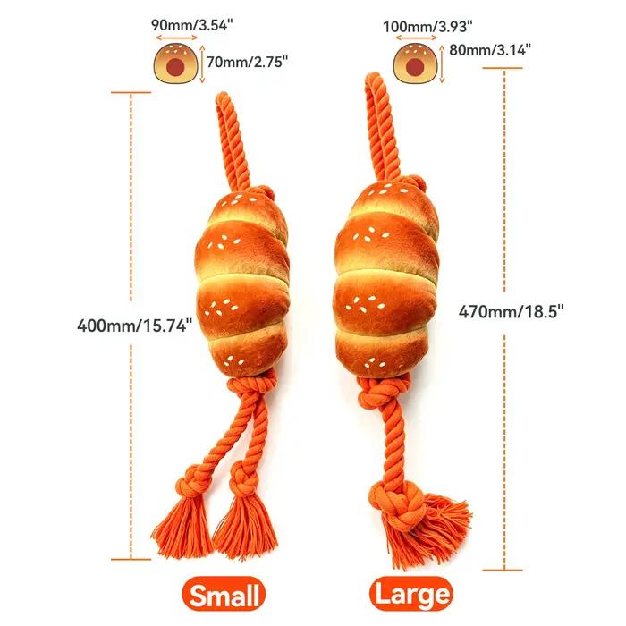 Jouet en forme de saucisse pour animaux de compagnie, jouet à mâcher durable et sonore pour chiens,